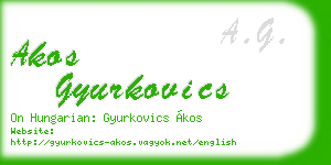 akos gyurkovics business card