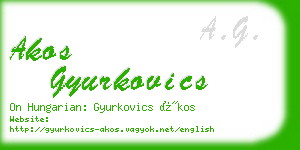 akos gyurkovics business card